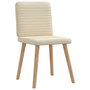 Voir la diapositive 3 : VIDAXL Chaises a manger lot de 2 creme tissu
