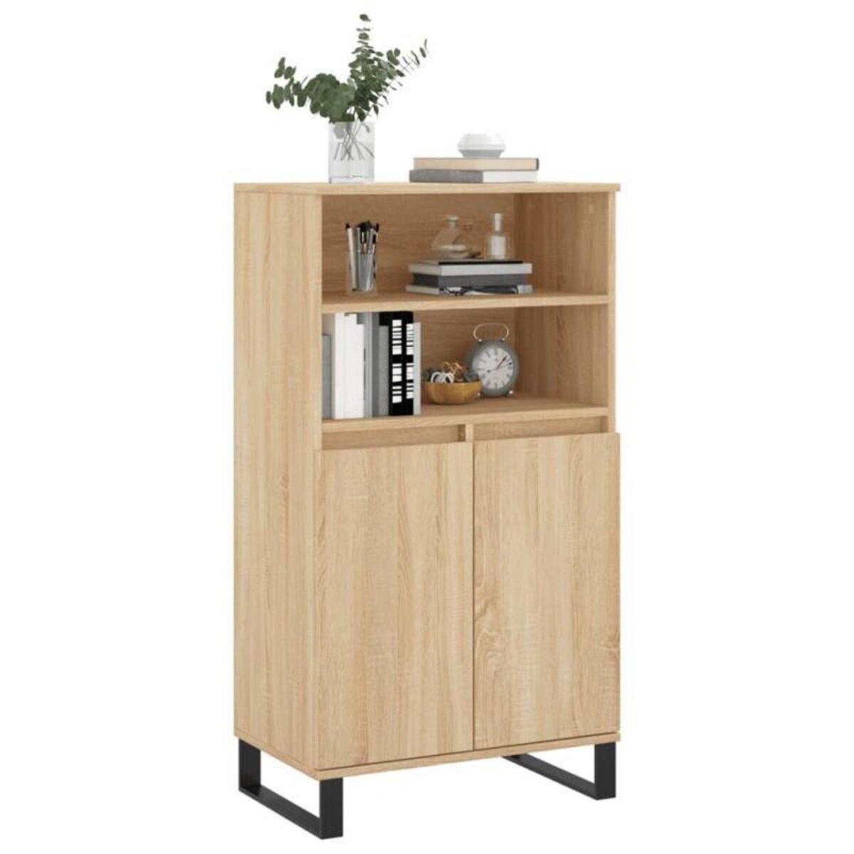 VIDAXL Buffet haut Chêne sonoma 60x36x110 cm Bois d ingénierie