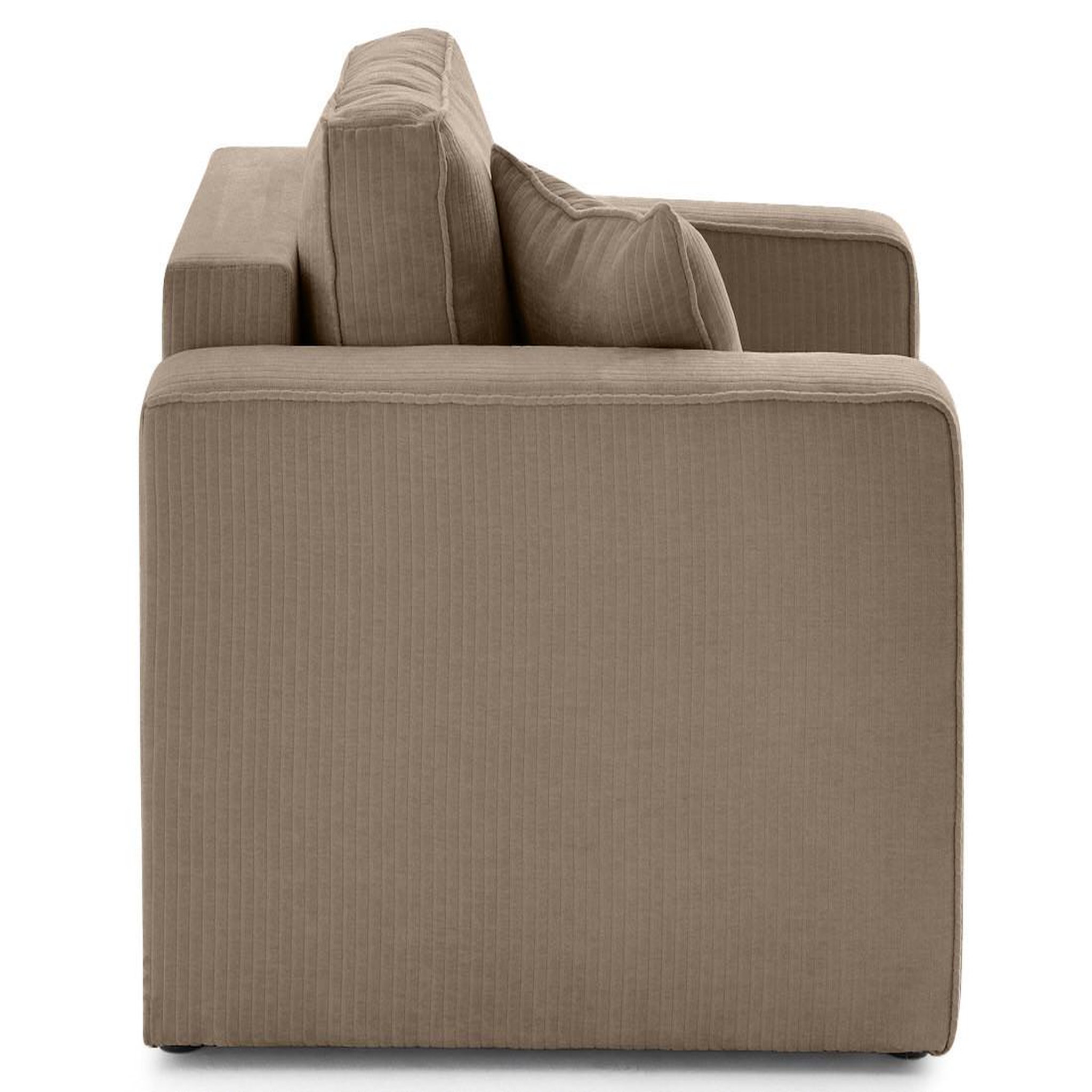 Voir la diapositive 2 : BEST MOBILIER Topaze - fauteuil en velours côtelé plat