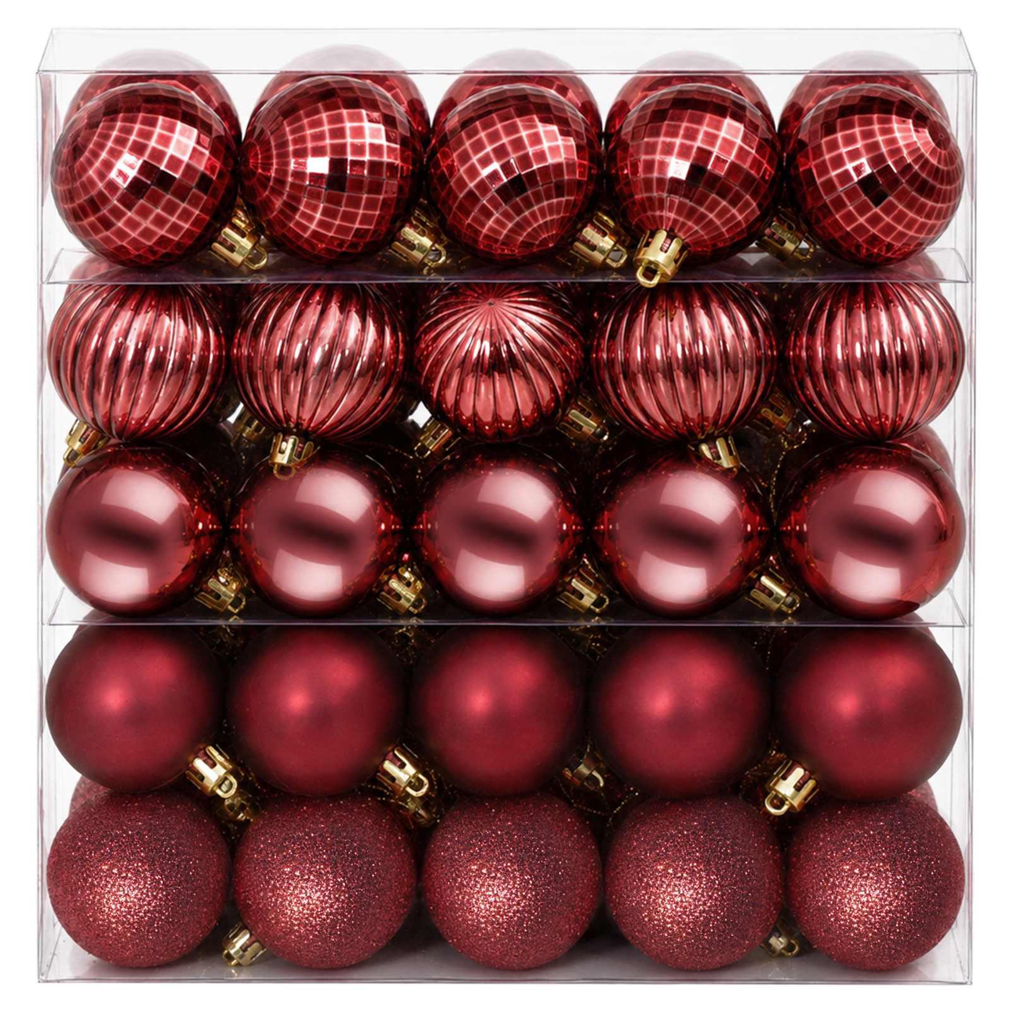 Voir la diapositive 4 : VIDAXL Ensemble de boules de Noël 100 pc Bordeaux 4 cm Polystyrene