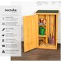 Voir la diapositive 2 : tectake Armoire de jardin avec toit plat en bois de pin imprégné marron