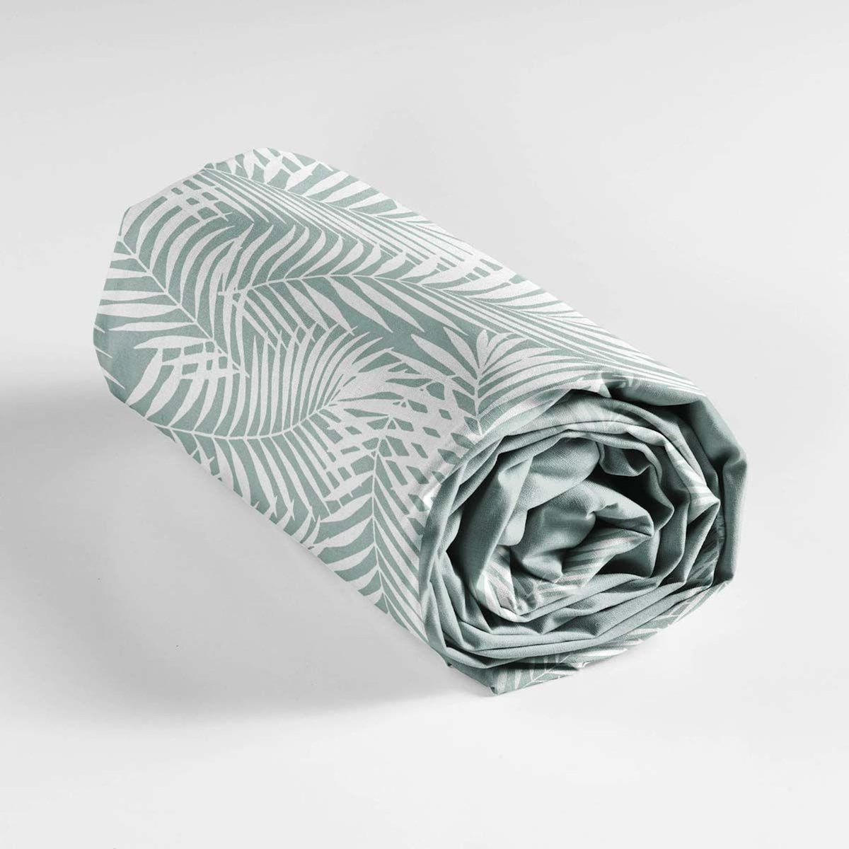 Paris Prix Drap Housse en Coton  Botania  160x200cm Sauge