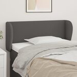 VIDAXL Tete de lit avec oreilles Gris 83x23x78/88 cm Similicuir