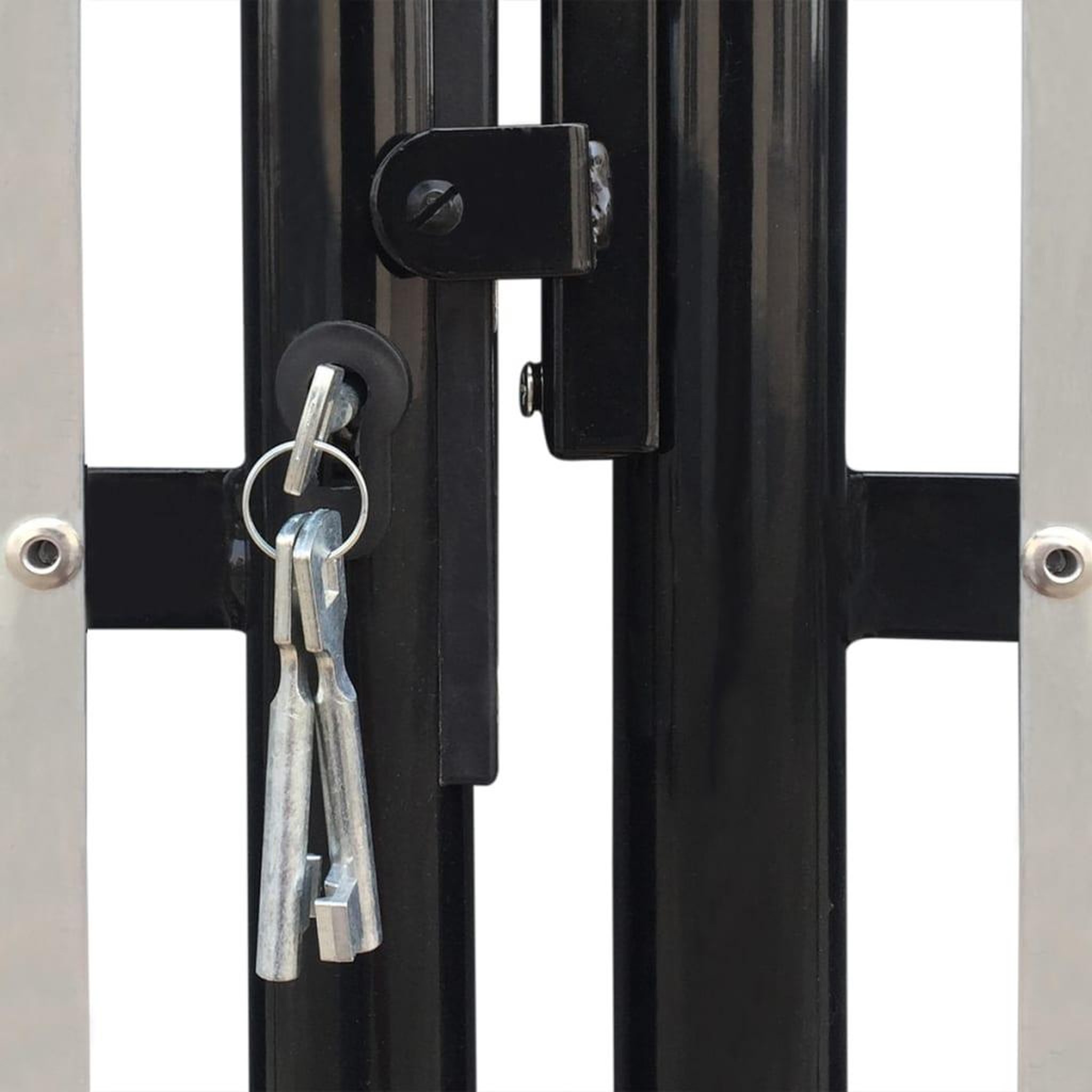Voir la diapositive 4 : VIDAXL Portail simple de cloture Noir 300x150 cm
