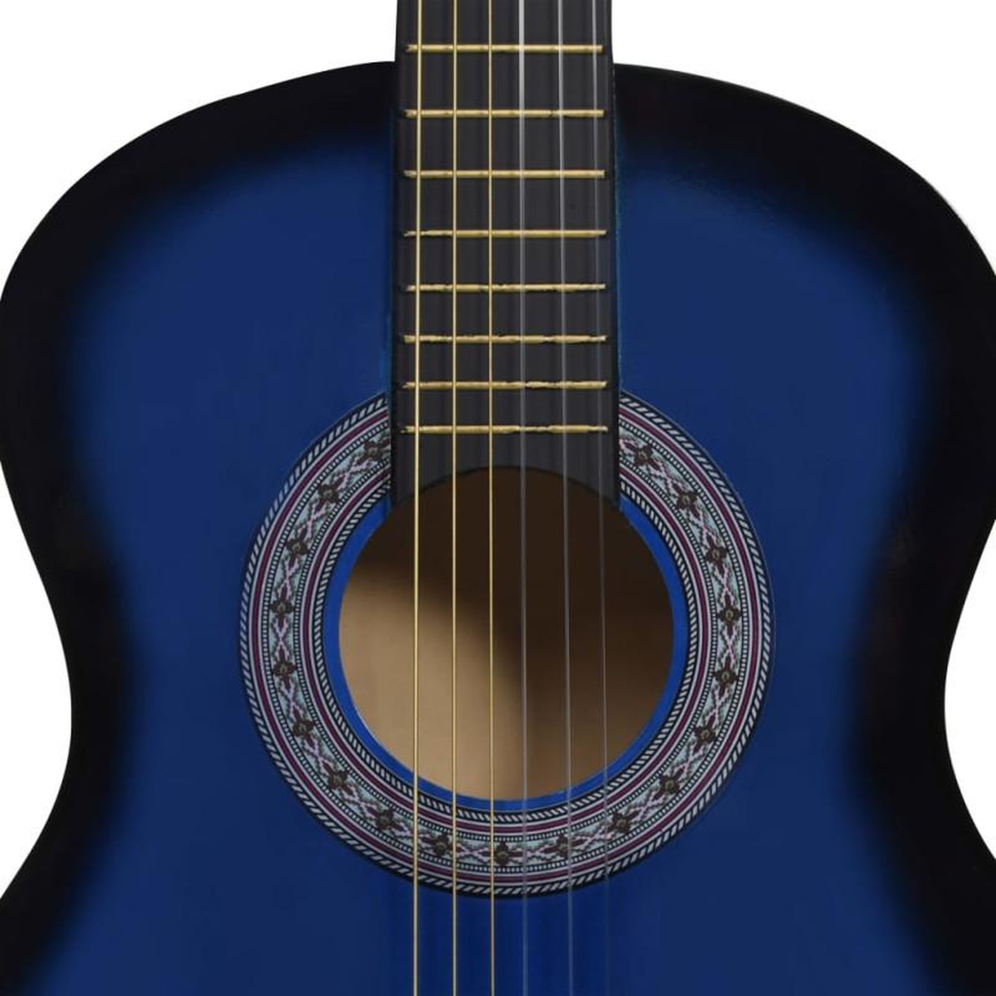 Voir la diapositive 5 : VIDAXL Guitare classique de débutants et enfants Bleu 3 4 36