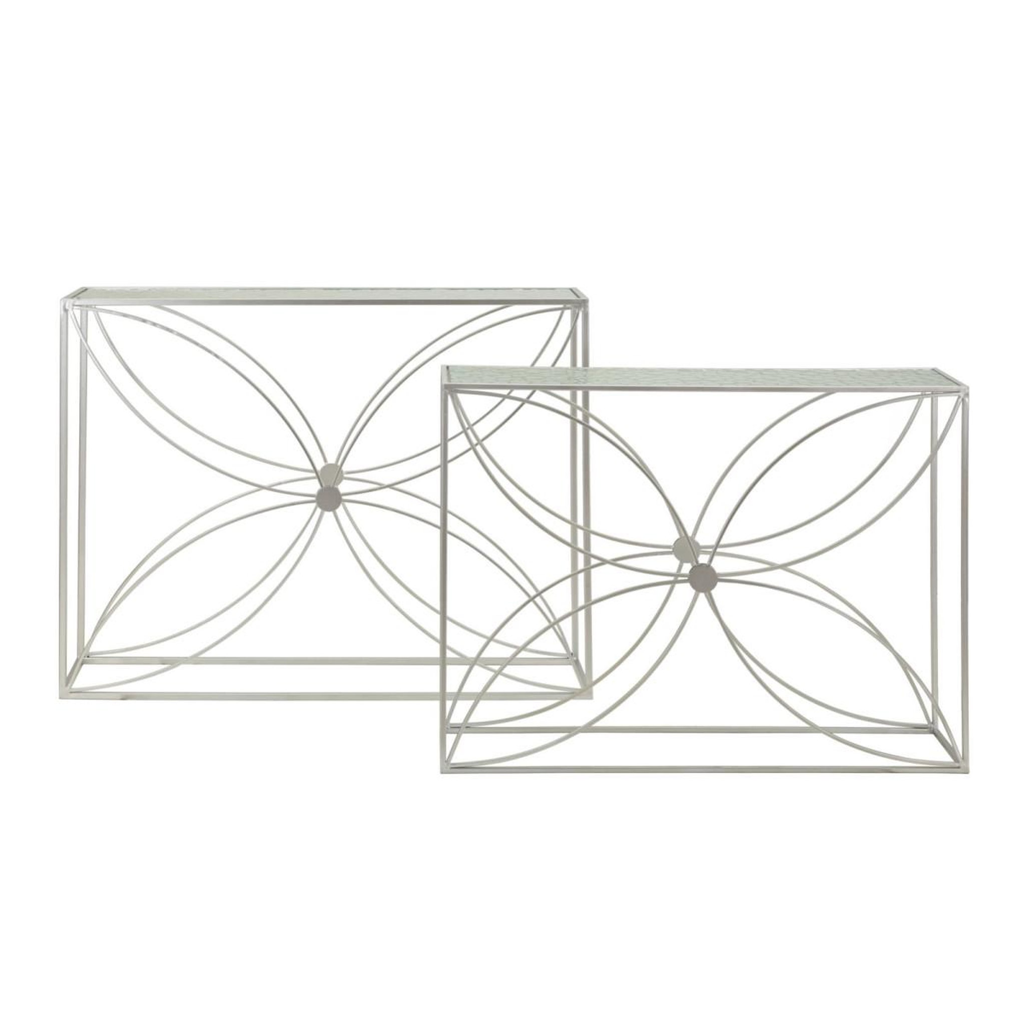 Voir la diapositive 3 : Paris Prix Lot de 2 consoles  paradise  100cm argent