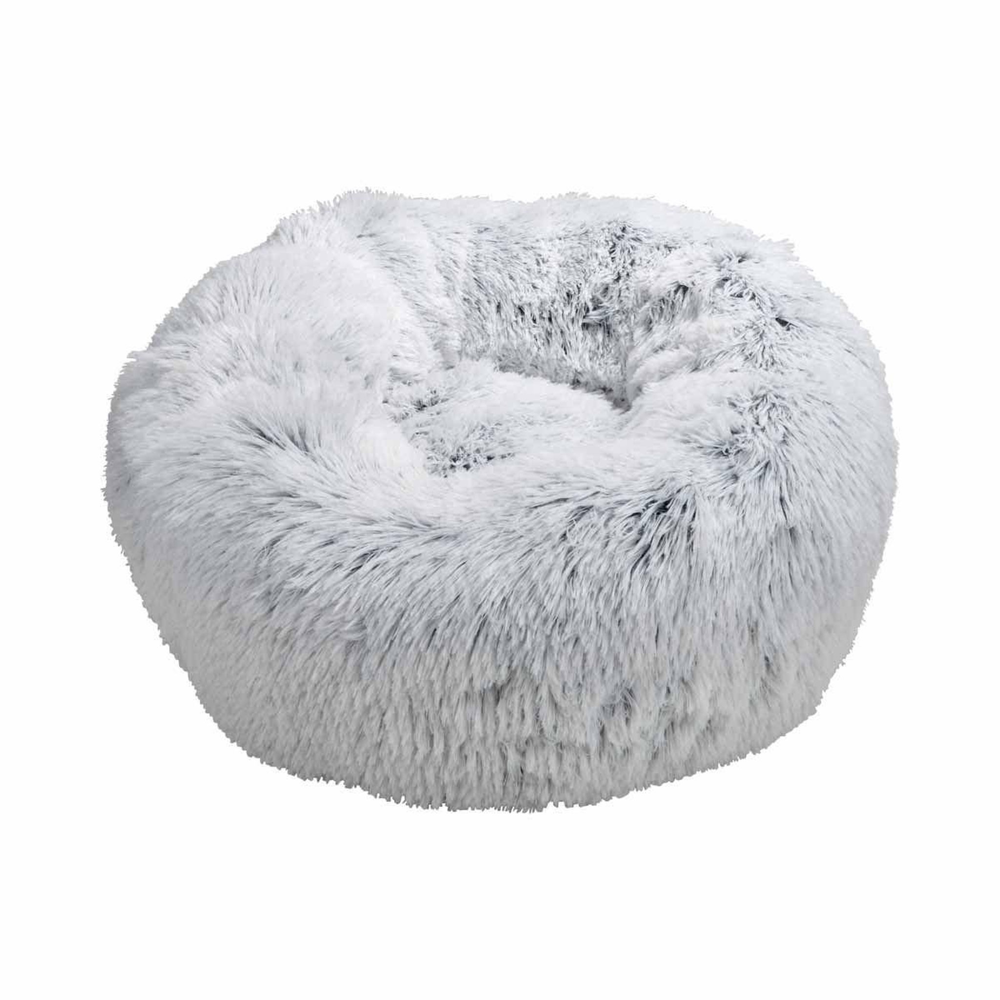 Voir la diapositive 1 : LOVE STORY Panier Rond pour Chien & Chat  Fluffy  55cm Blanc Chiné