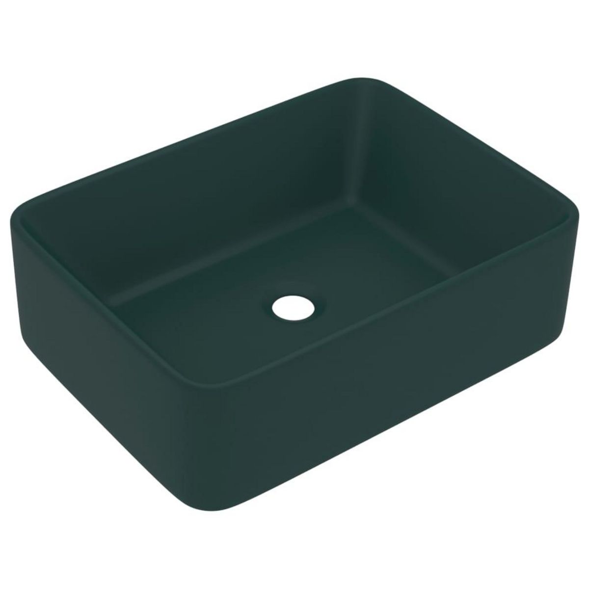 VIDAXL Lavabo de luxe Vert fonce mat 41x30x12 cm Ceramique