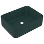 Voir la diapositive 2 : VIDAXL Lavabo de luxe Vert fonce mat 41x30x12 cm Ceramique