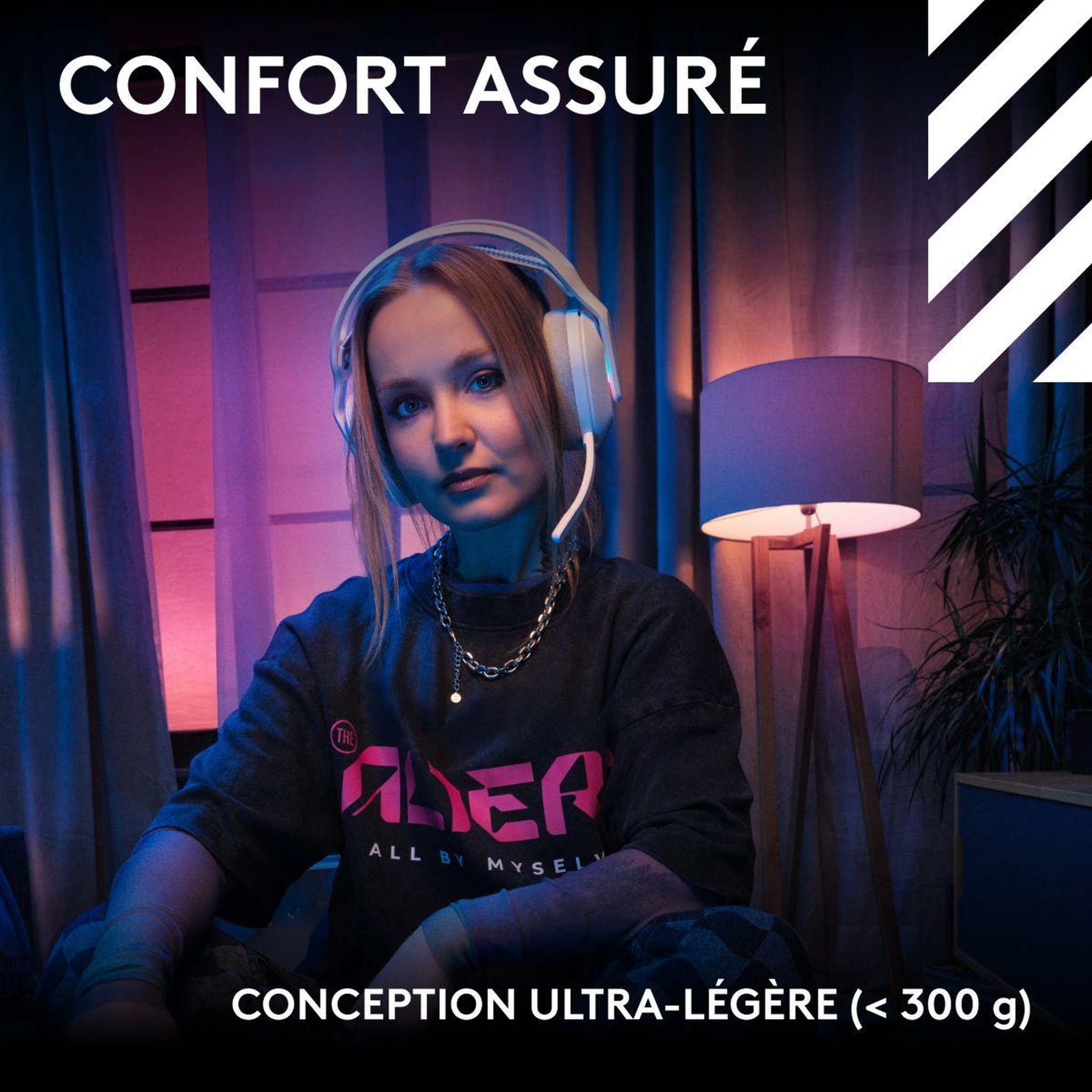 Voir la diapositive 3 : Logitech Casque gamer A20X Blanc + base