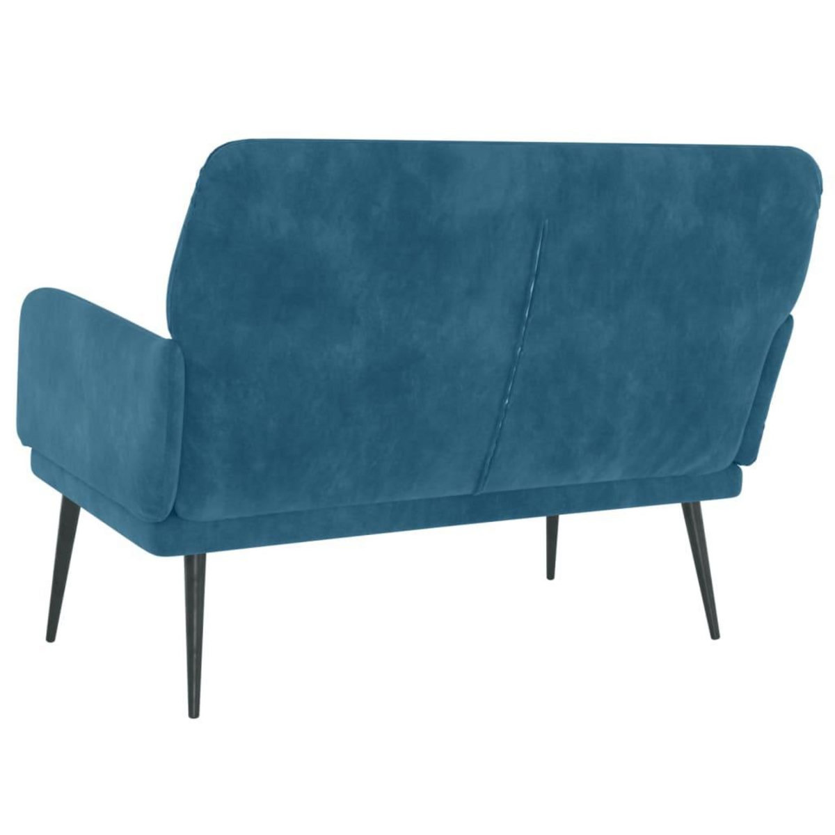 VIDAXL Banc Bleu 108x79x79 cm Velours