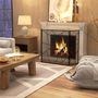 Voir la diapositive 2 : HOMCOM Pare-feu cheminée poêle design graphique - 3 volets pliables - dim. 135L x 1,2l x 85H cm - acier métal noir