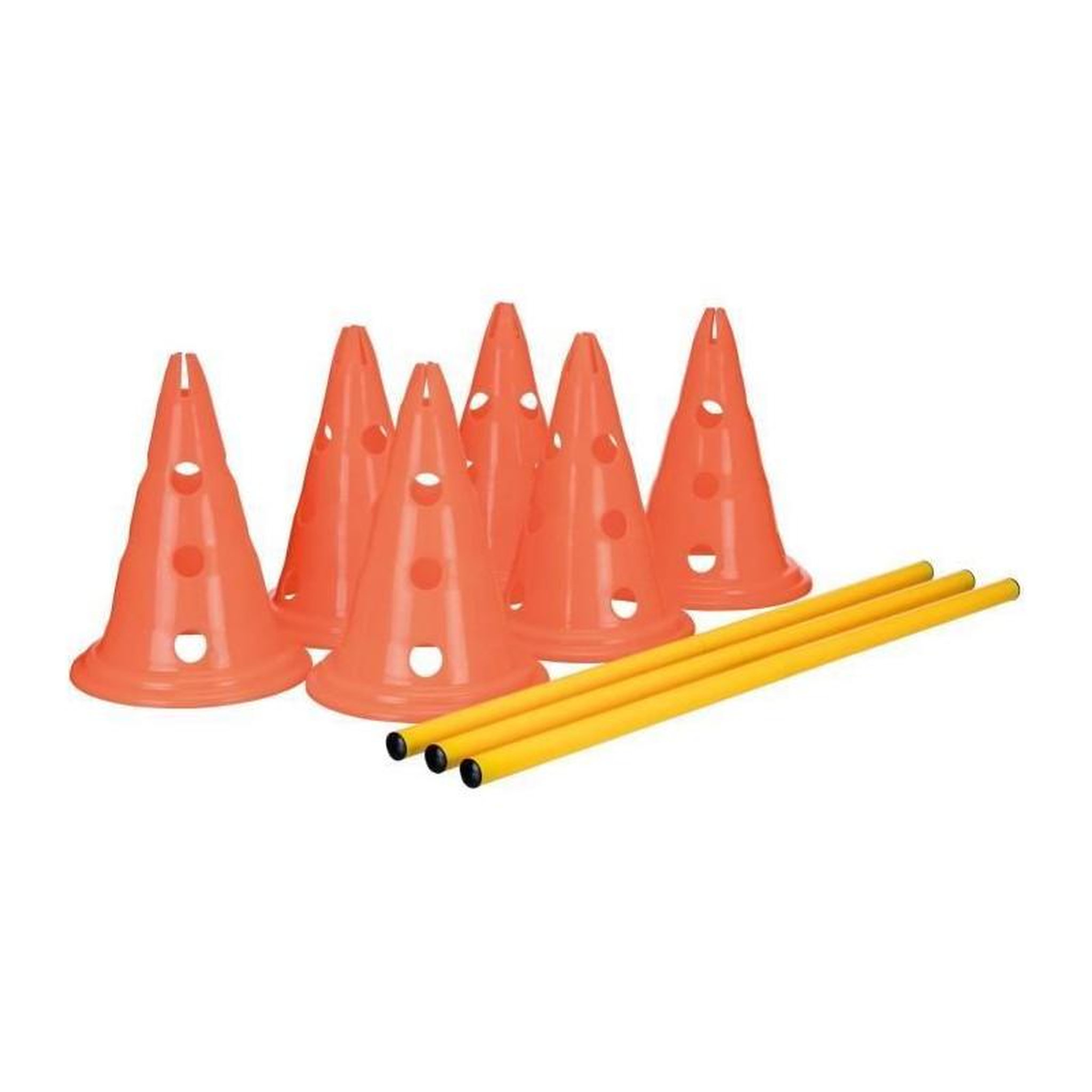 Trixie TRIXIE Lot de 3 Activites dobstacle - O 23 x 30 cm - 78 cm - Orange et jaune - Pour chien
