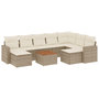 Voir la diapositive 2 : VIDAXL Salon de jardin avec coussins 10 pcs beige resine tressee