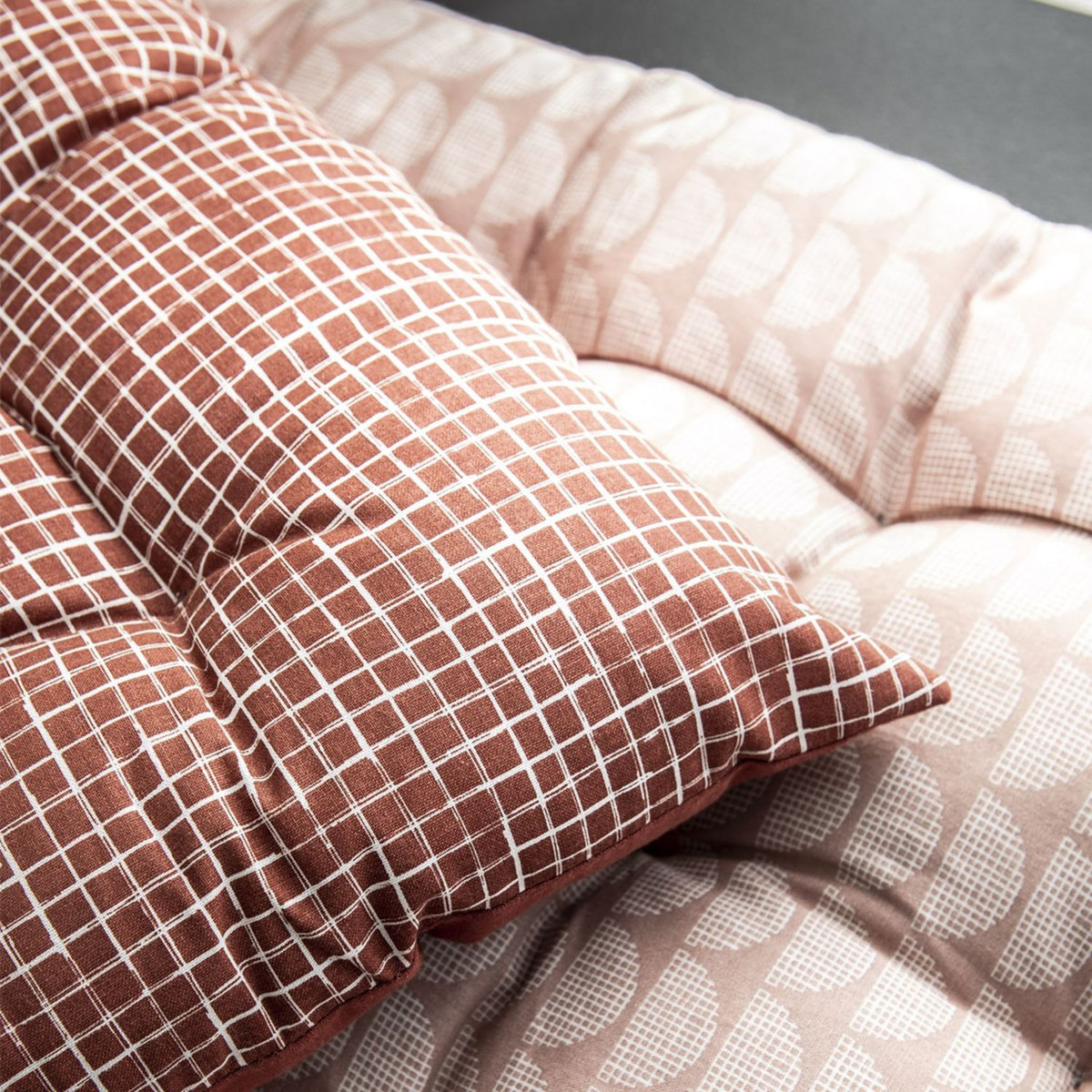 TODAY Matelas de sol fantaisie capitonné 100% coton 120x60x7 cm