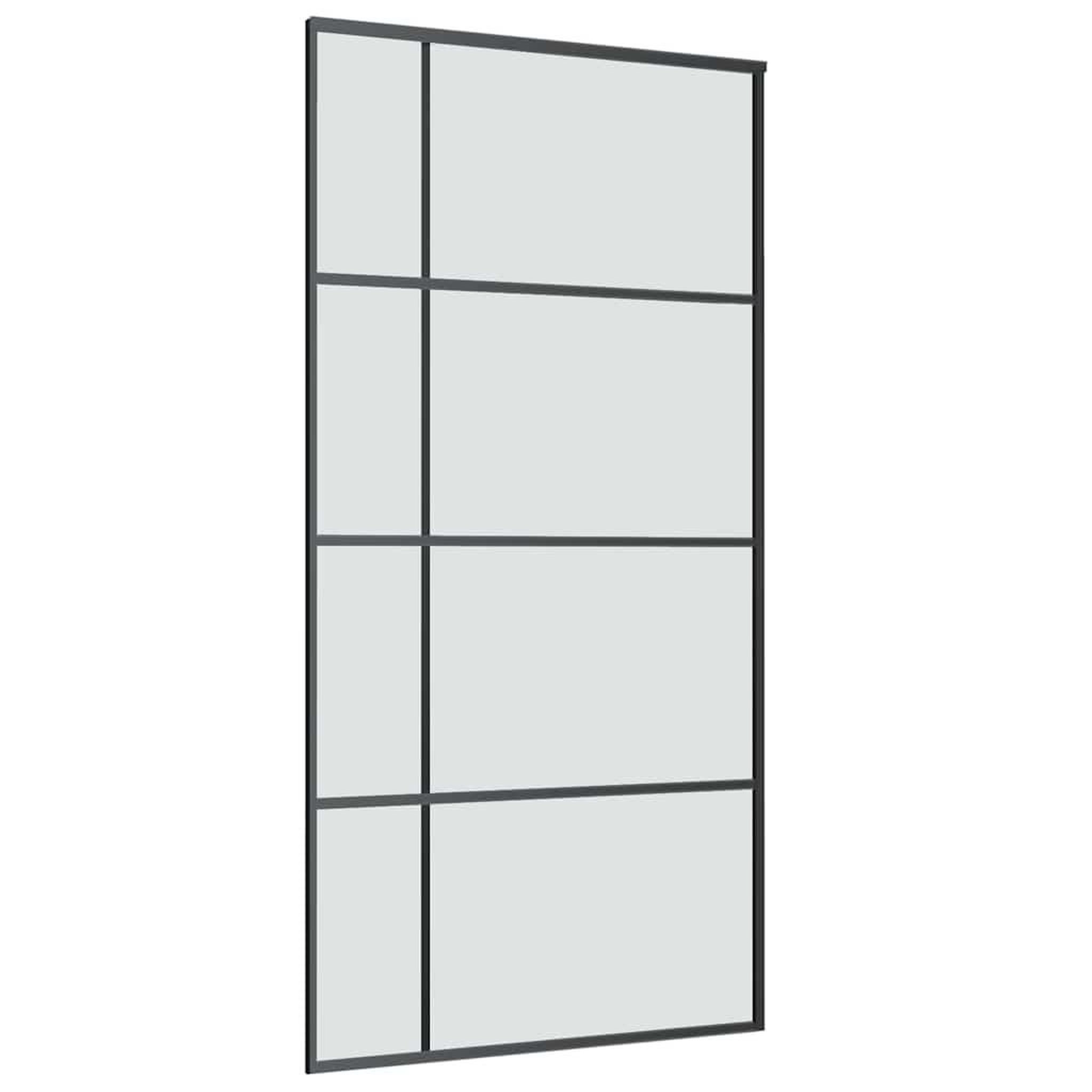 Voir la diapositive 4 : VIDAXL Porte coulissante et kit de quincaillerie 102,5x205cm Verre ESG