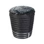 Voir la diapositive 2 : Paris Prix Tabouret en Tissu  Doric  50cm Anthracite & Argent