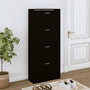 Voir la diapositive 1 : VIDAXL Armoire a chaussures Noir 63x24x147 cm Bois d'ingenierie