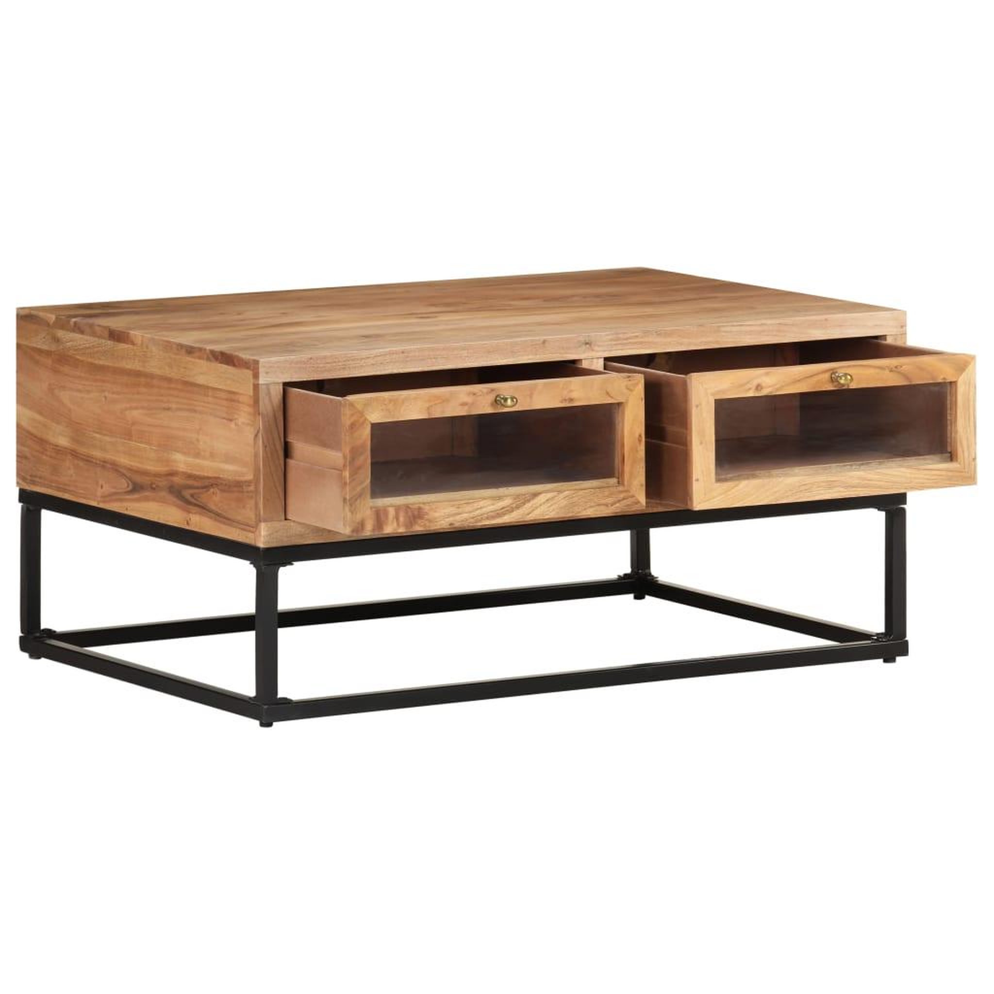 Voir la diapositive 3 : VIDAXL Table basse 90x60x40 cm bois d'acacia massif