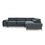 Voir la diapositive 6 : BEST MOBILIER Talisay - canapé d'angle droit - 5 places - convertible avec coffre - en velours
