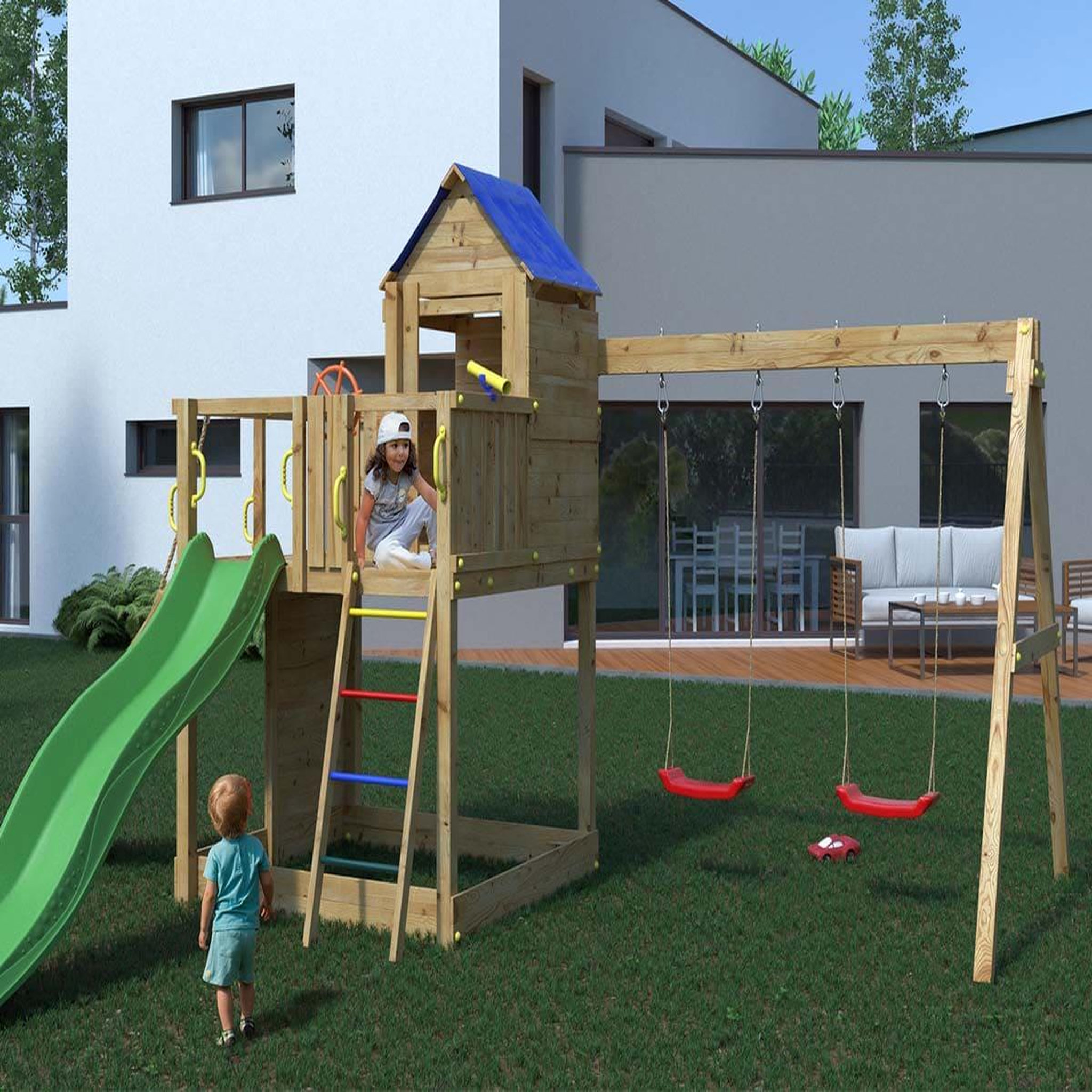 Voir la diapositive 4 : Fungoo Aire de jeux treehouse - fungoo