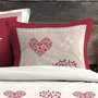Voir la diapositive 2 : STOF Housse de couette 260x240 MODANE ROUGE + 2 taies coton 57 fils