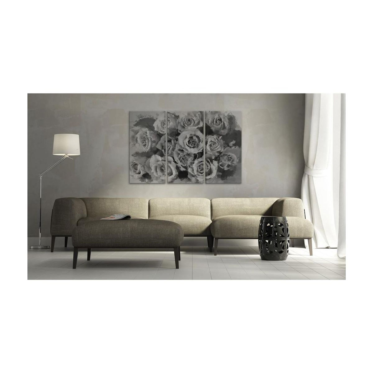 Paris Prix Tableau Imprimé 3 Panneaux  Douze Roses