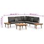 Voir la diapositive 6 : VIDAXL Salon de jardin 4 pcs avec coussins Bois d'acacia solide