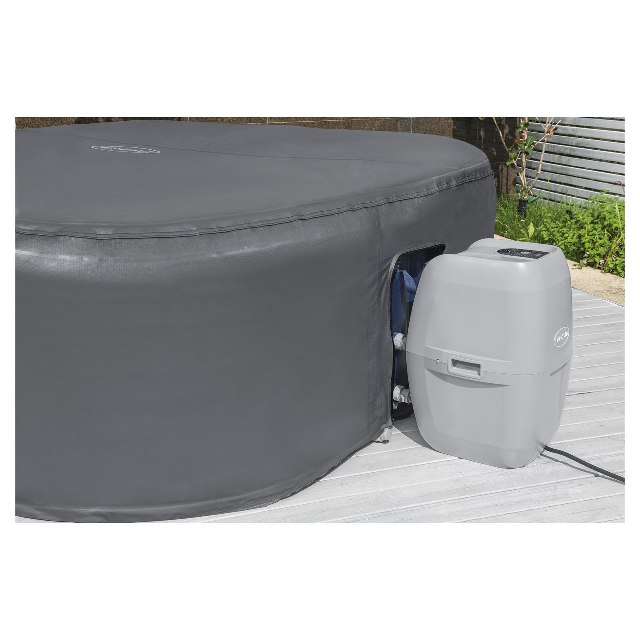 Voir la diapositive 8 : BESTWAY Couverture thermique pour spa carré - 180x180x71cm - Gris