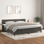 Voir la diapositive 1 : VIDAXL Sommier a lattes de lit et matelas Gris fonce 200x200cm Velours