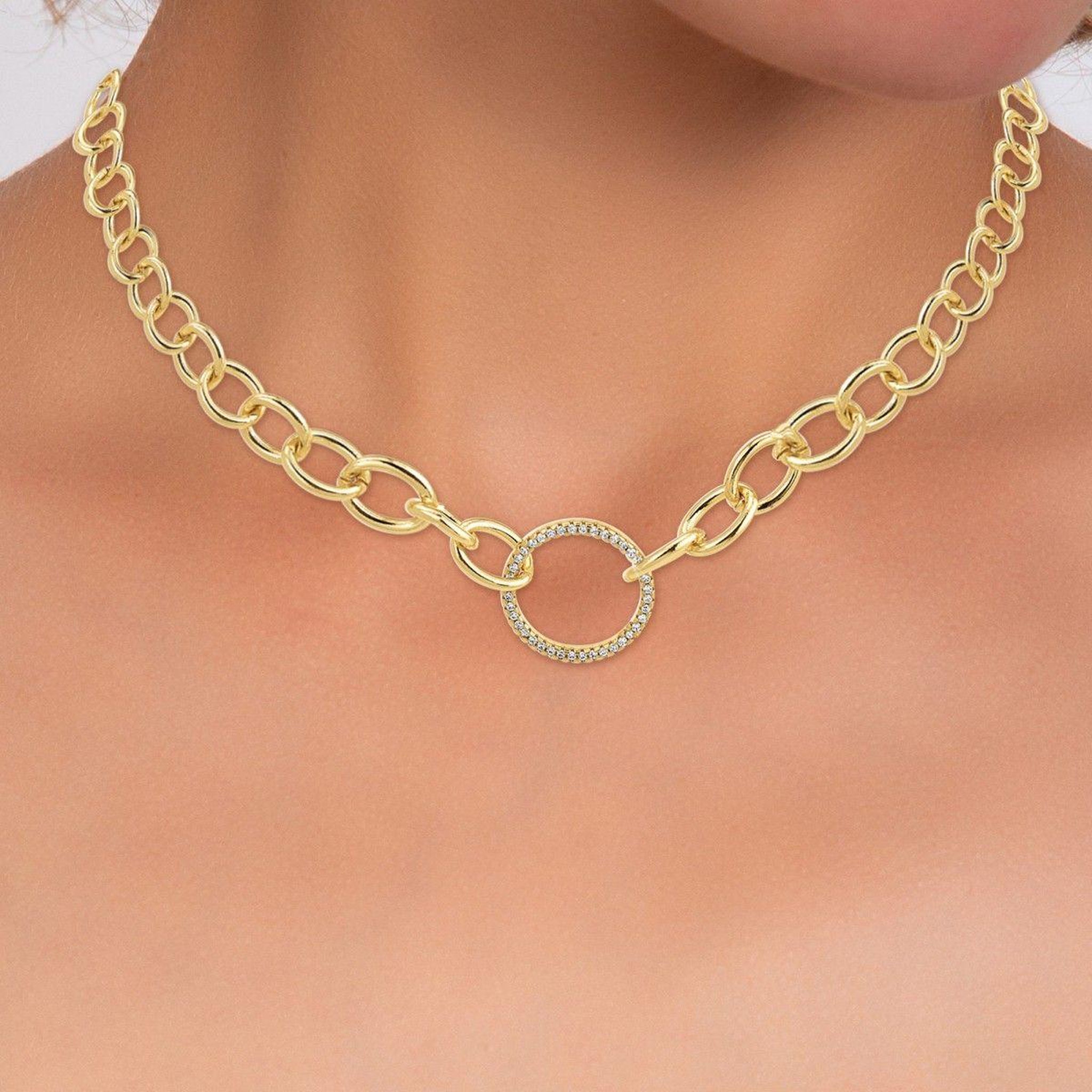 Voir la diapositive 2 : SC BOHEME Collier SC Bohème orné de Cristaux scintillants