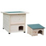 Voir la diapositive 4 : @Pet pet Maison hérisson XL 53x65x52cm bois blanc