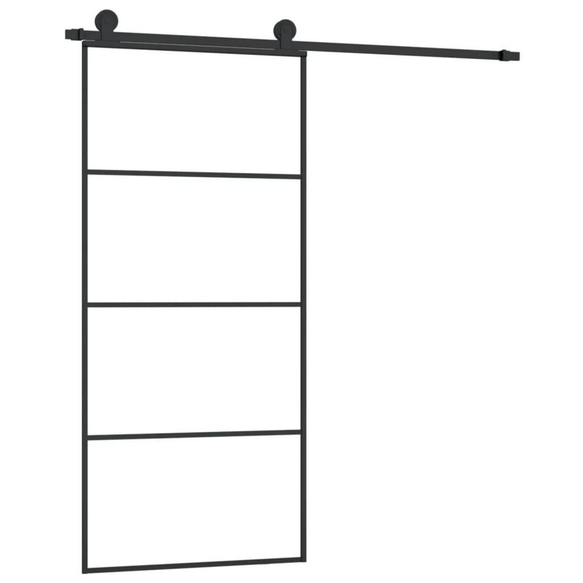 VIDAXL Porte coulissante avec kit de quincaillerie 90x205 cm Verre ESG