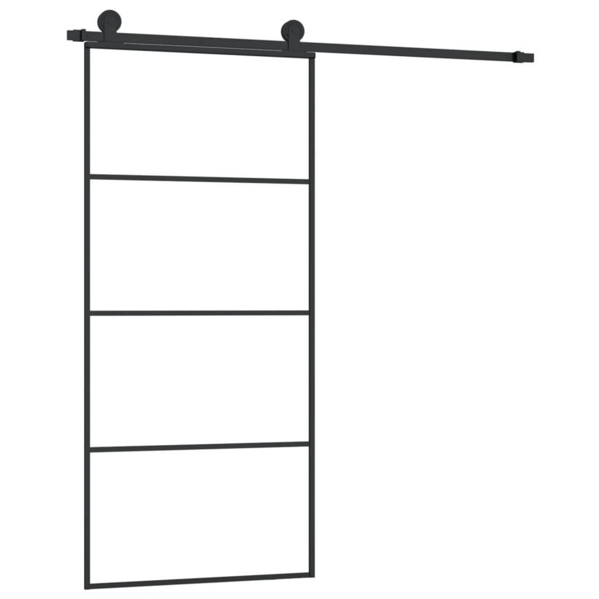 VIDAXL Porte coulissante avec kit de quincaillerie 90x205 cm Verre ESG
