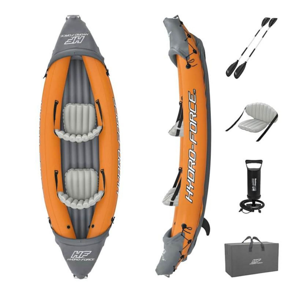 BESTWAY Bestway Ensemble de kayak gonflable Hydro Force Rapid 2 personnes