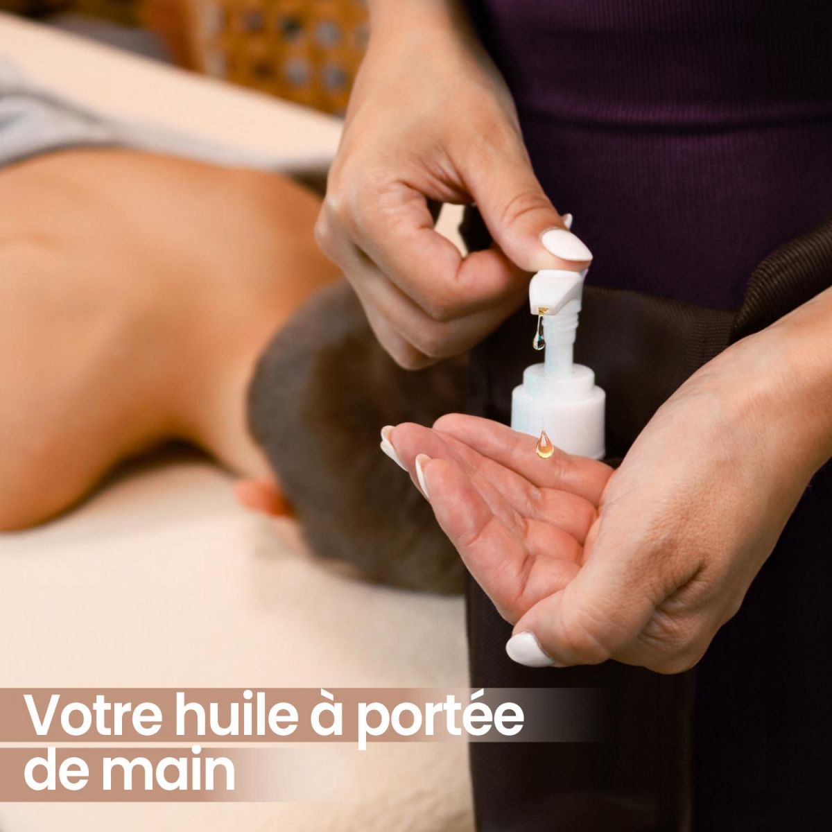 VIVEZEN Support de ceinture, porte-bouteille avec flacon huile de massage - 250 ml