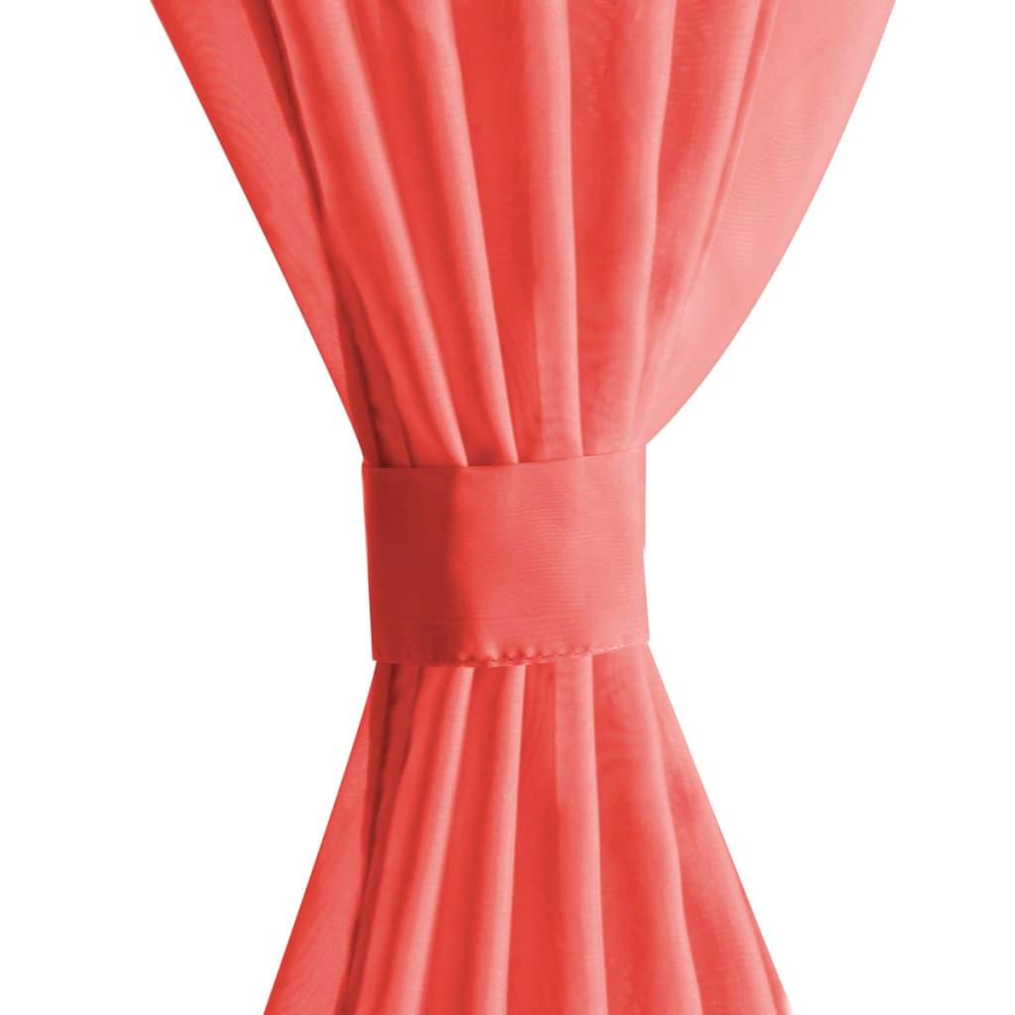 Voir la diapositive 4 : VIDAXL Rideau occultant 2 pcs Voile 140 x 225 cm Rouge