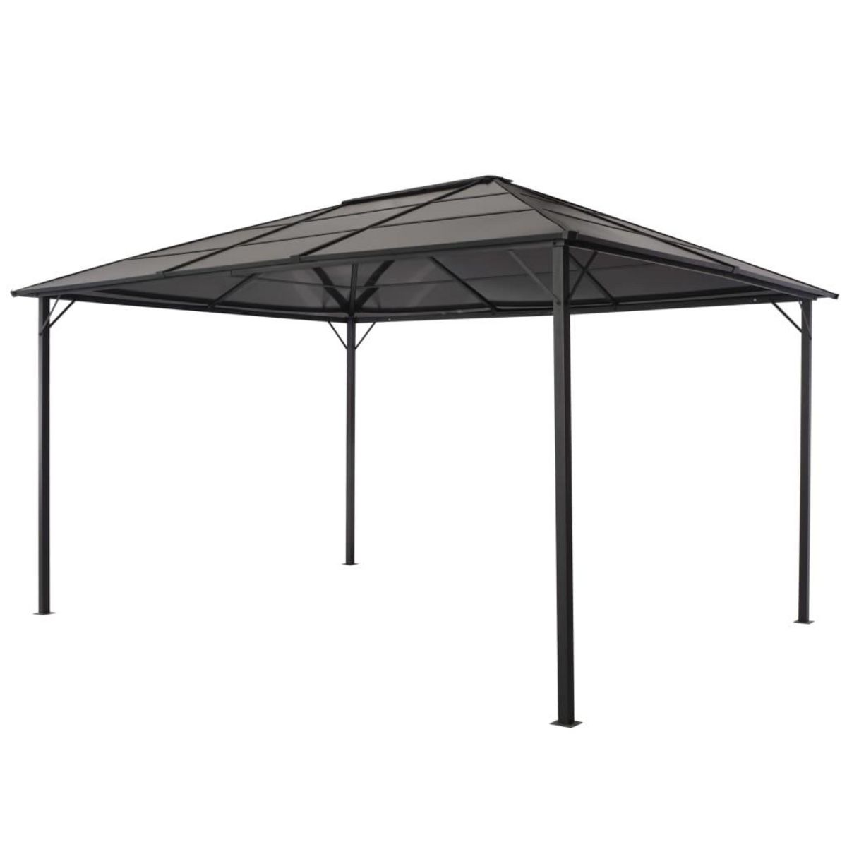 VIDAXL Tonnelle avec toit Aluminium 4x3x2,6 m Noir