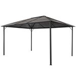 VIDAXL Tonnelle avec toit Aluminium 4x3x2,6 m Noir