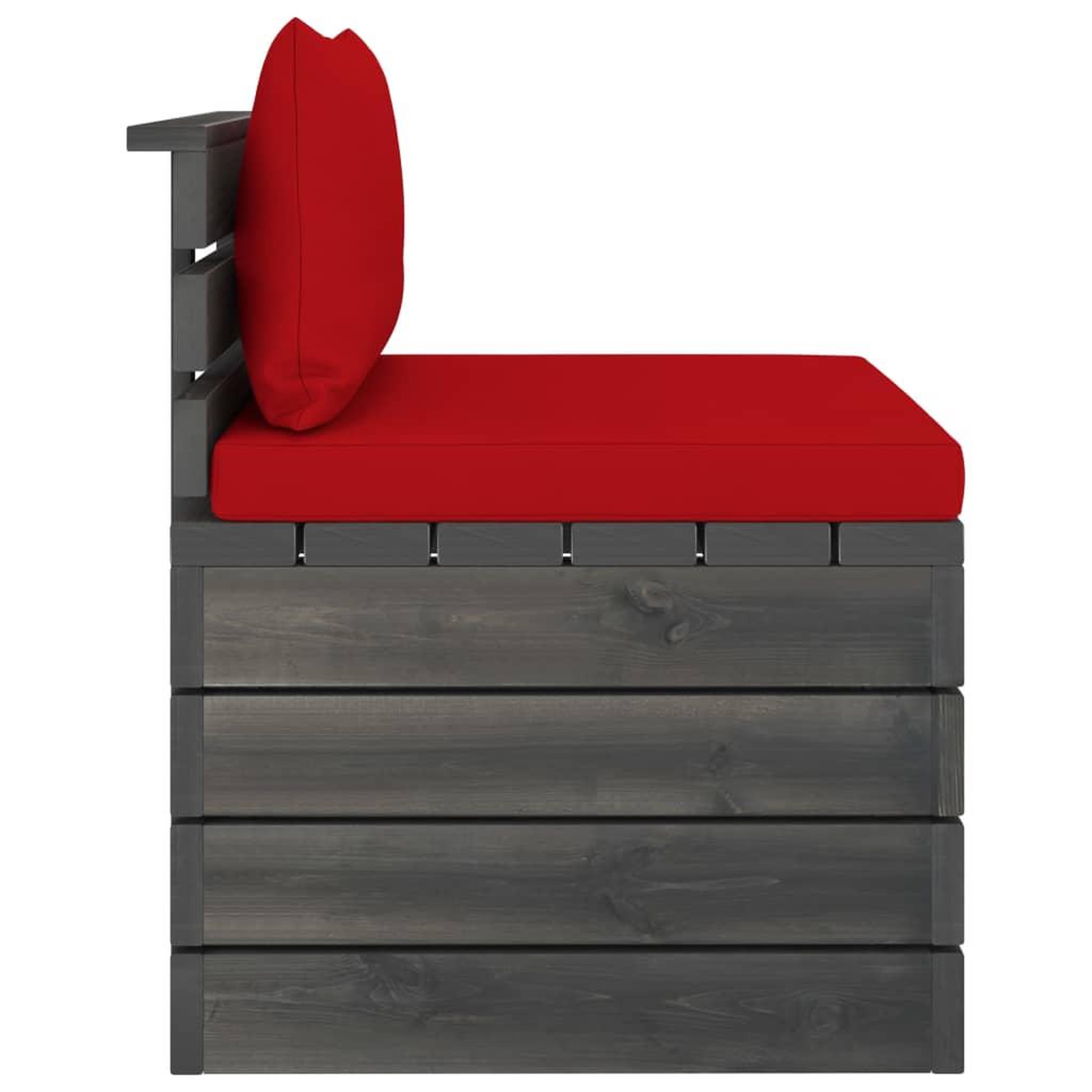 Voir la diapositive 5 : VIDAXL Salon palette de jardin 2 pcs avec coussins Bois de pin massif