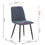 Voir la diapositive 4 : VS VENTA-STOCK Pack 4 chaises Abril recouvertes de tissu bleu