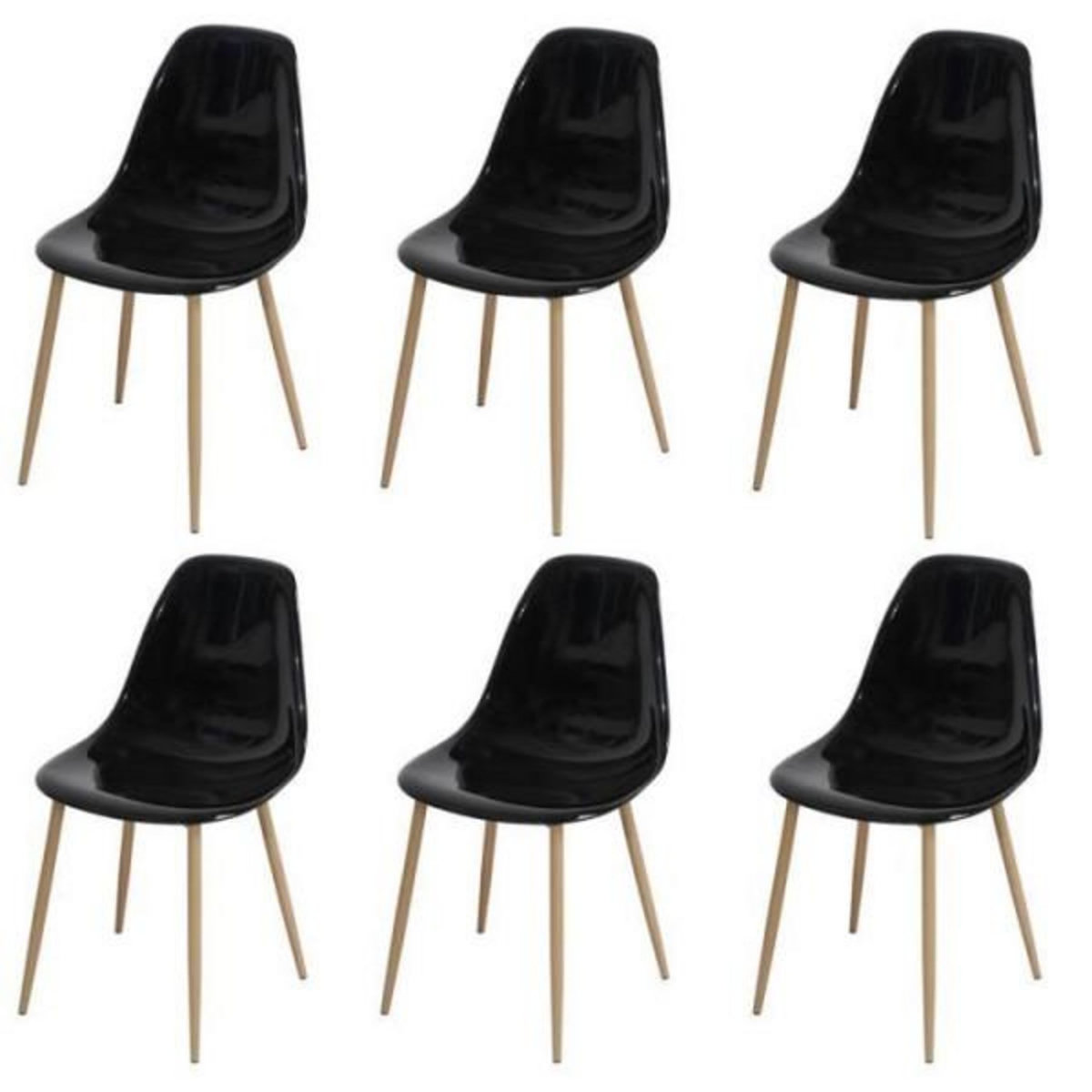 Lot De 6 Chaises Transparentes Design Scandinave – Salle à Manger & Cuisine