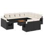 Voir la diapositive 2 : VIDAXL Salon de jardin avec coussins 13 pcs noir resine tressee