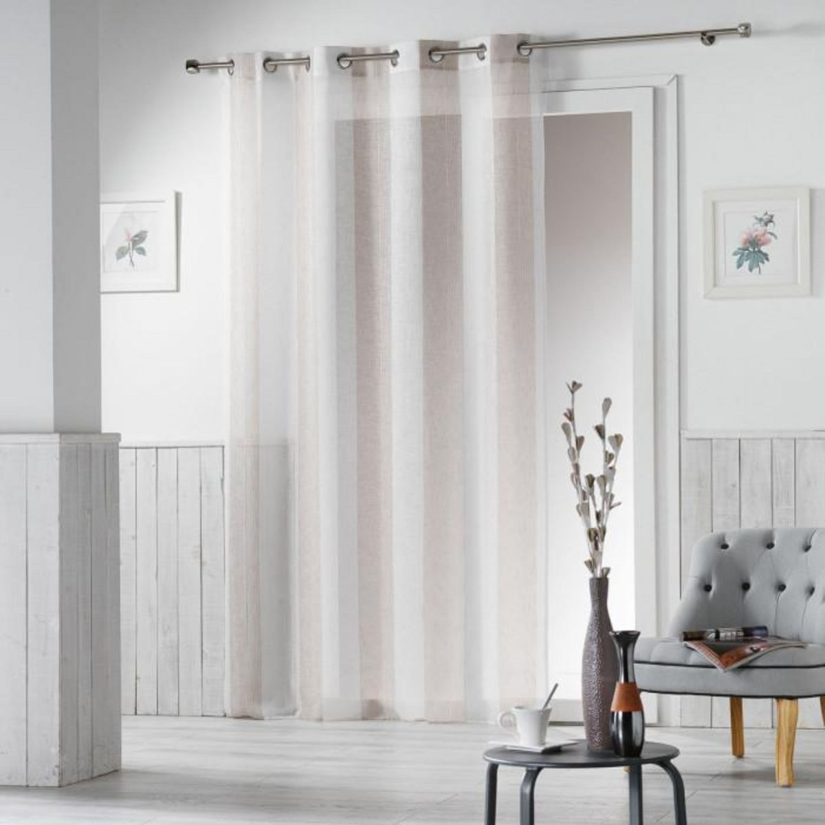 Paris Prix Rideau Voilage  Alia  140x240cm Lin