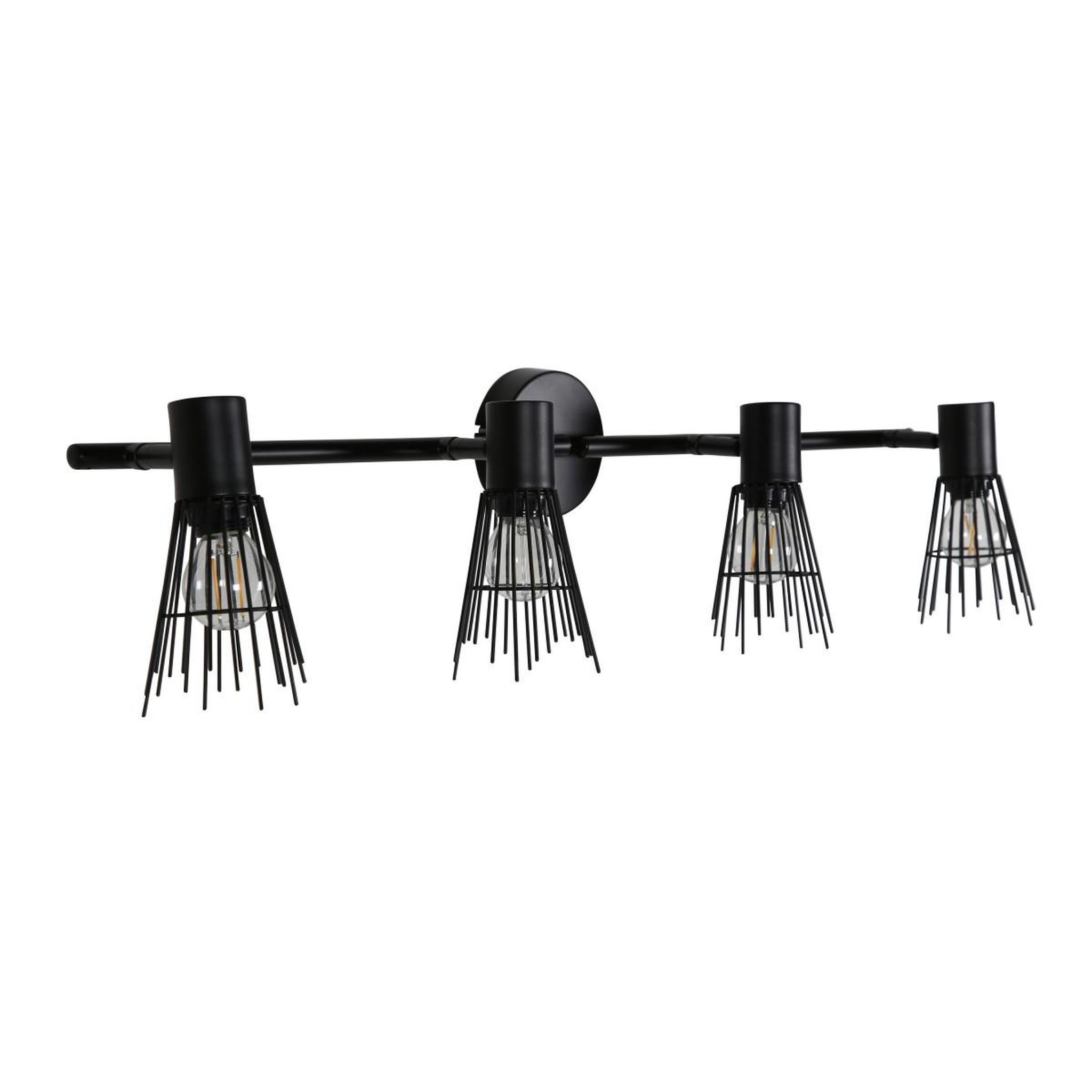 Voir la diapositive 5 : Paris Prix Applique murale 4 spots  pico  70cm noir