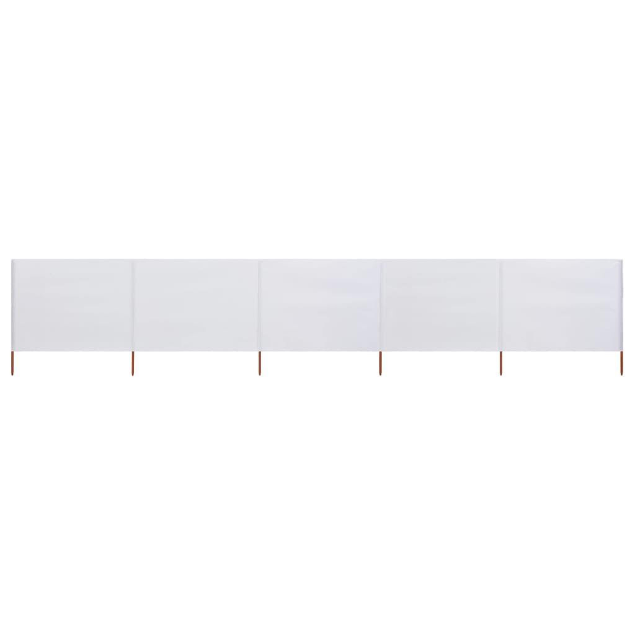 Voir la diapositive 1 : VIDAXL Paravent 5 panneaux Tissu 600 x 160 cm Blanc sable