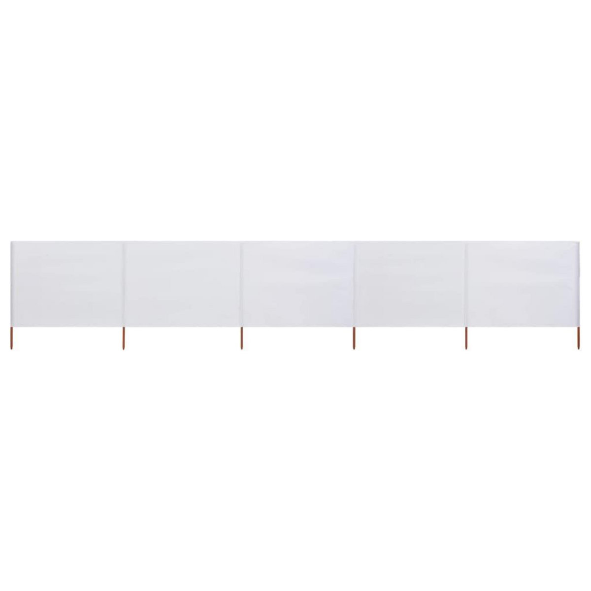 VIDAXL Paravent 5 panneaux Tissu 600 x 160 cm Blanc sable