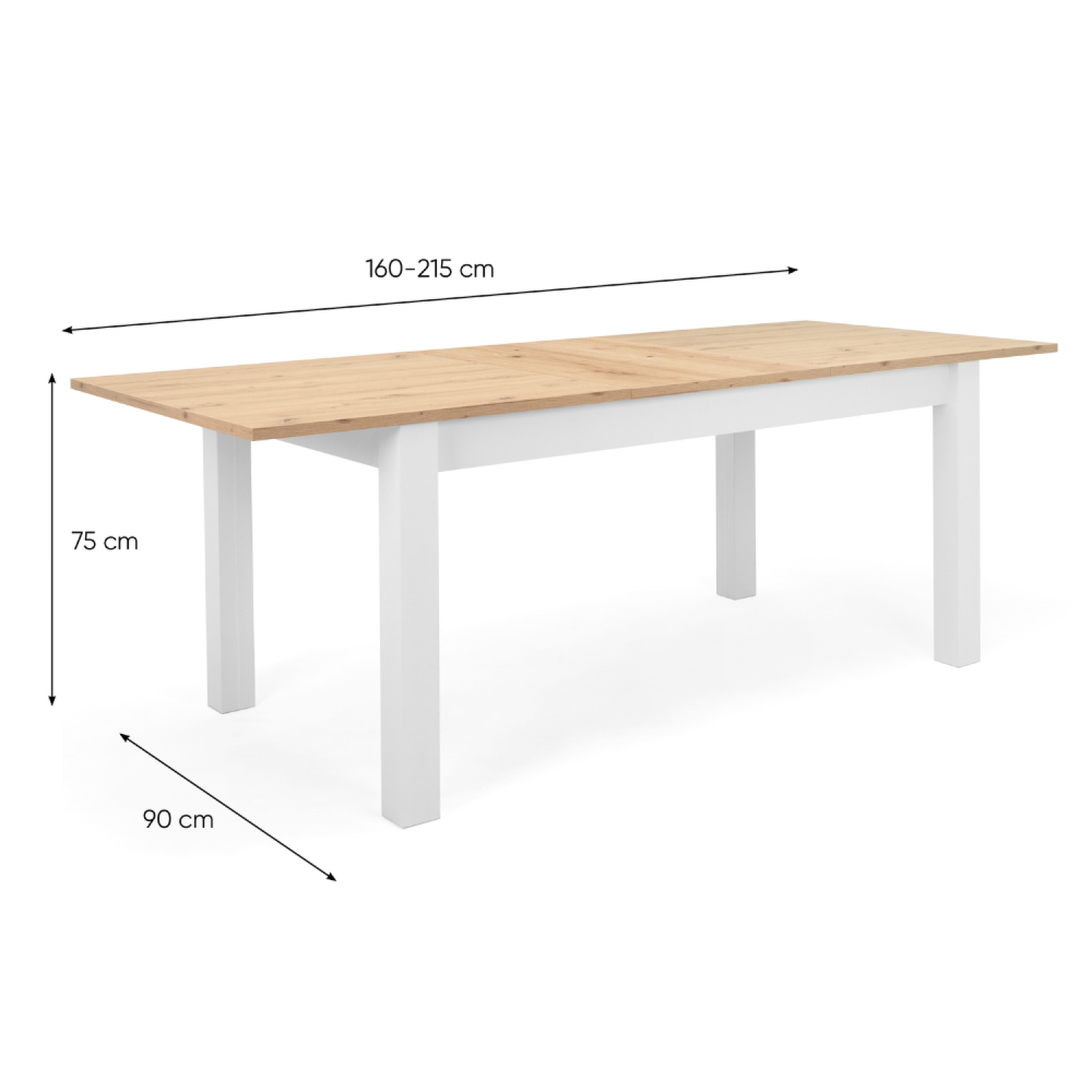 Voir la diapositive 5 : CONCEPT USINE Table à manger extensible style scandinave bois 10 personnes skadar