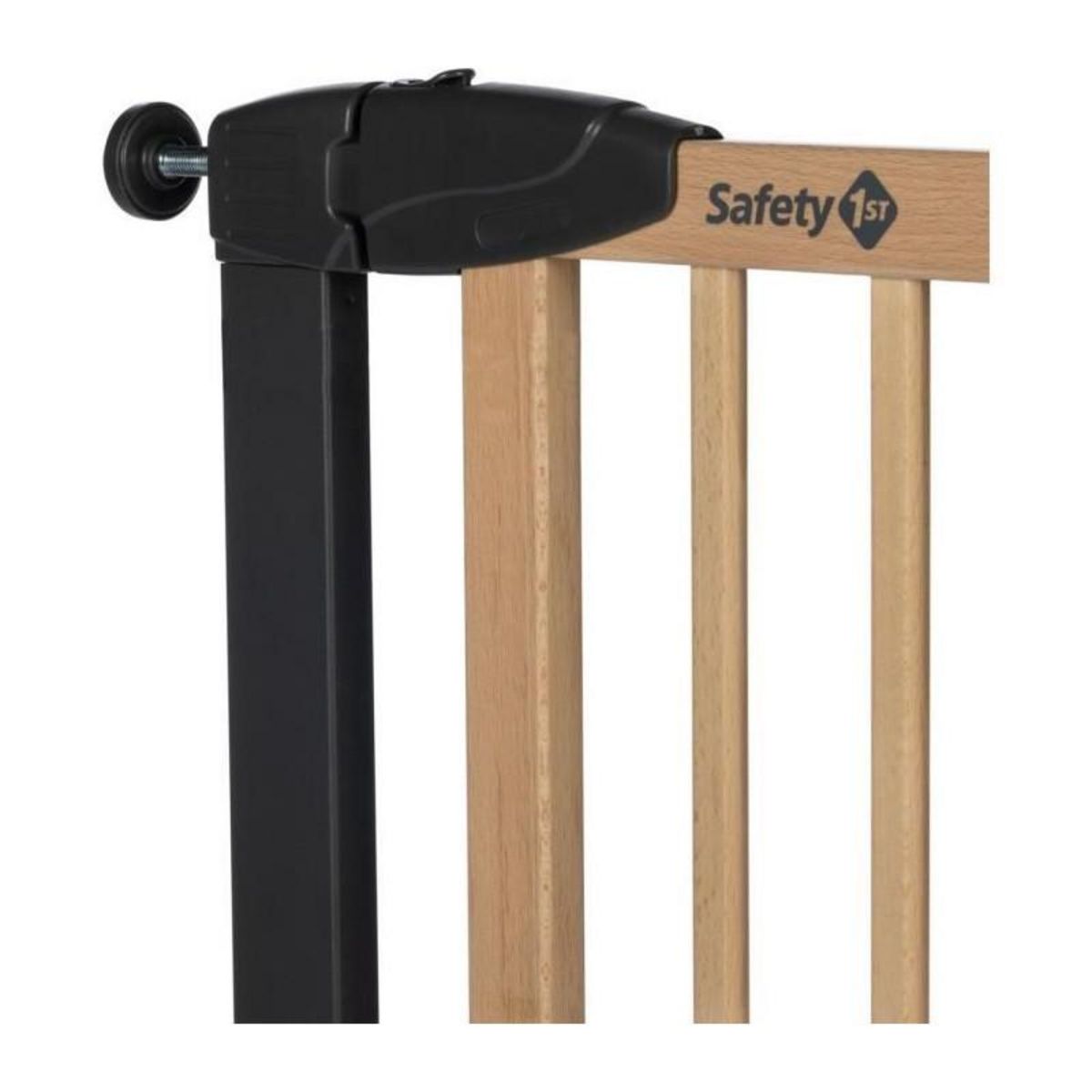 SAFETY FIRST SAFETY 1ST SIMPLY CLOSE WOOD & META, Pression, 73-80 cm (Max. 94cm), sans vis ni perçage, Ouverture d'une Main, Bois et Graphit