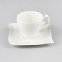 Voir la diapositive 4 : SECRET DE GOURMET Lot de 6 Tasses à Café & Soucoupe  Vague  12cm Blanc